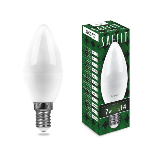 SAFFIT Лампа светодиодная, 7W 230V E14 6400K C37, SBC3707