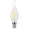 FERON лампа светодиодная свеча на ветру филамент, 11W 230V E14 2700K матовая, LB-714*