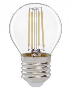 GENERAL лампа светодиодная прозрачный филамент шар GLDEN-G45S-7-230-E27-2700