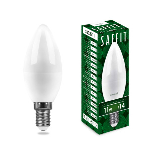SAFFIT Лампа светодиодная, 11W 230V E14 6400K C37, SBC3711