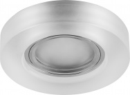 FERON светильник светодиодный встраиваемый CD8080 MR16 стекло/круг с LED подсветкой D90mm, белый*