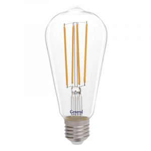 GENERAL лампа светодиодная декоративная GLDEN-ST64S-10-230-E27-4500