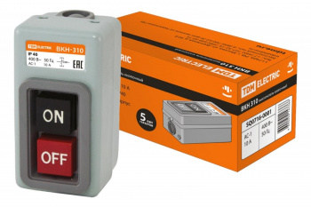 TDM Выключатель кнопочный с блокировкой ВКН-310 3Р 10А 230/400В IP40