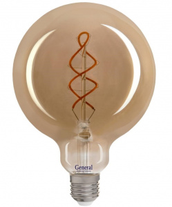 GENERAL лампа светодиодная декоративная GLDEN-G125DSS-6-230-E27-1800