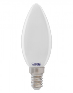 GENERAL лампа светодиодная матовый филамент свеча GLDEN-CS-M-7-230-E14-2700