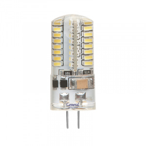 GENERAL лампа светодиодная капсульная GLDEN-G4-3-S-12-6500 силикон