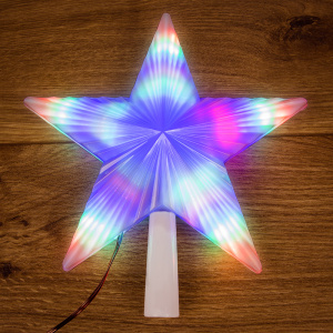 Фигура светодиодная Звезда на елку цвет: RGB, 31 LED, 22 см