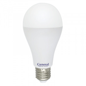 GENERAL лампа светодиодная ЛОН А67 GLDEN-WA67-25-230-E27-4500 угол 270