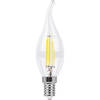 FERON лампа светодиодная свеча на ветру филамент, 9W 230V E14 2700K прозрачная, LB-74*