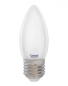 GENERAL лампа светодиодная матовый филамент свеча GLDEN-CS-M-8-230-E27-4500