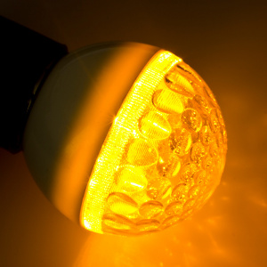 Лампа шар Е27 9 LED Ø50мм желтая