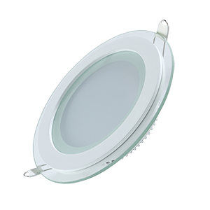 Светильник Gauss, круглый с декоративным стеклом,160х30, d118, 12W 3000K, 900лм