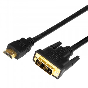 Шнур HDMI - DVI-D, 3м, Gold, с фильтрами REXANT