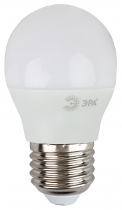 ЭРА лампа светодиодная шарик Р45 9W Е-27 теплый*