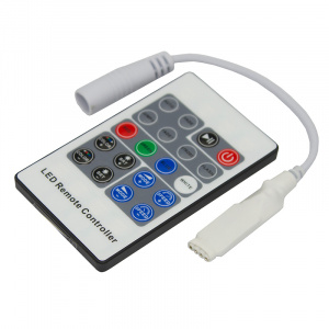 Мини-контроллер сетодиодный RGB, радио (RF), 20 кнопок 12-24В/6А LAMPER