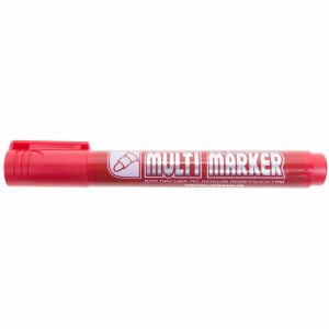 Маркер перманентный Multi Marker 3мм, красный, пулевидный Crown