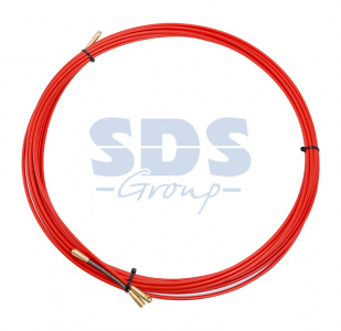 Протяжка кабельная (мини УЗК в бухте), стеклопруток, d=3,5мм, 7м, красная REXANT