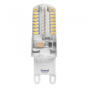 GENERAL лампа светодиодная капсульная GLDEN-G9-5-S-220-6500 силикон