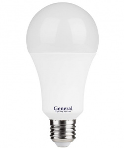 GENERAL лампа светодиодная ЛОН А60 GLDEN-WA60-17-230-E27-4500 угол 270
