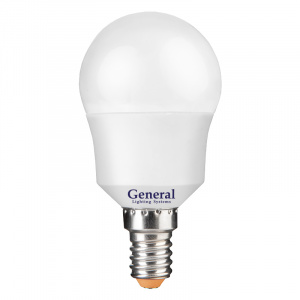 GENERAL лампа светодиодная шар GLDEN-G45F-7-230-E14-4500