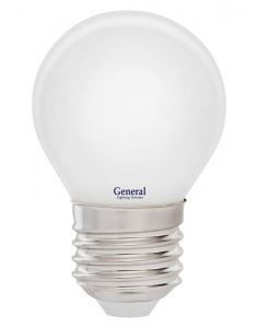 GENERAL лампа светодиодная матовый филамент шар GLDEN-G45S-M-8-230-E27-4500