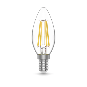 Gauss Лампа Basic Filament Свеча 5,5W 530lm 4100К Е14 LED (3 лампы в упаковке) 1/20