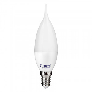 GENERAL лампа светодиодная свеча на ветру GLDEN-CFW-7-230-E14-4500