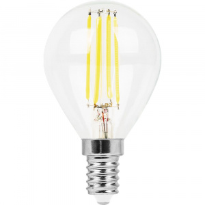 FERON лампа светодиодная шарик филамент 11W 230V E14 2700K прозрачный, LB-511*