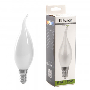 FERON Лампа светодиодная, (15W) 230V E14 4000K матовая, LB-718