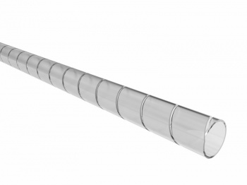 Кабельный спиральный бандаж, диаметр 6 мм, длина 2 м (SWB-06), прозрачный REXANT