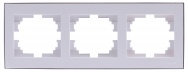 Lezard RAIN Рамка 4-ая горизонтальная белая с боковой вставкой