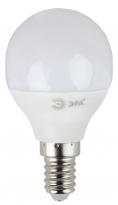 ЭРА лампа светодиодная шарик Р45 7W Е-14 теплый*