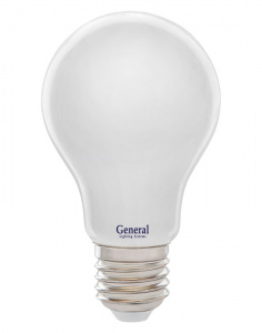 GENERAL лампа светодиодная матовый филамент ЛОН А60 GLDEN-A60S-M-13-230-E27-4500