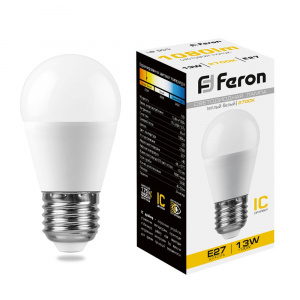 FERON Лампа светодиодная LB-950 Шарик E27 13W 2700K
