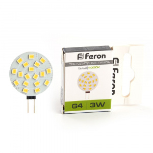 FERON Лампа светодиодная LB-16 G4 3W 4000K