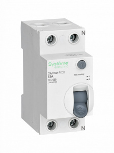 Systeme (Schneider Electric) City9 Set Выключатель дифференциального тока (ВДТ) 63А 2P 30мА Тип-A 230В