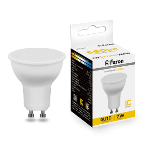 FERON лампа светодиодная 7W MR16 GU10 2700K 230V, LB-26 от оптового интернет-магазина Макел25.