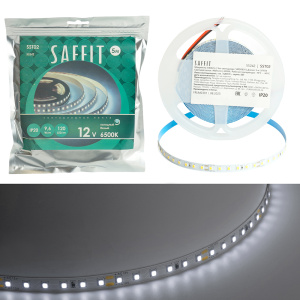 SAFFIT SST02 SAFFIT 120SMD(2835)/м 9.6Вт/м 12V 5000*8*1.22мм 6500К, IP20