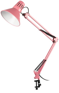 ЭРА Настольный светильник N-121-E27-40W-P Е27 на струбцине розовый