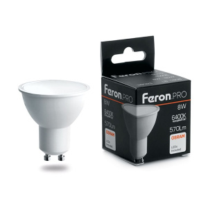 FERON PRO Лампа светодиодная LB-1608 (8W) 230V GU10 6400K MR16 OSRAM LED от оптового интернет-магазина Макел25.