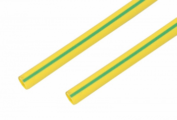 Трубка термоусаживаемая ТУТ нг 20,0/10,0мм, желто-зеленая, упаковка 10 шт. по 1м REXANT