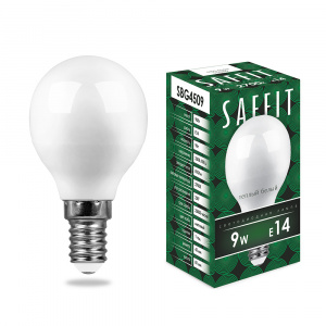 FERON Лампа светодиодная SAFFIT SBG4509 Шарик E14 9W 2700K