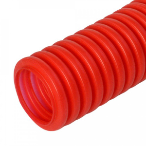 ПРОМРУКАВ Труба гофрированная ПНД защитная для МПТ (пешель) красная d16/10,7 мм (100м/5500м уп/пал)