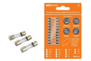 Изображение товара TDM плавкая вставка Н520Т 6А 250В (10 шт.)