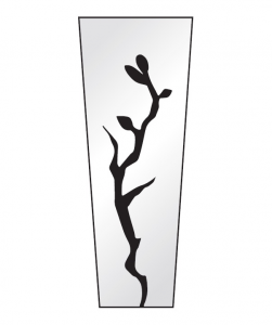 Стекло матовое с зеркальным рисунком "Сакура" (комплект 6 шт.) для светильников НБУ, НТУ, НСУ шестигранник TDM