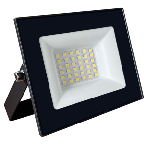 Изображение товара SAFFIT Прожектор светодиодный, 2835 SMD, 50W 6500K  AC220-240V/50Hz IP65, черный в компактном корпусе, SFL51-50, ПРОМО