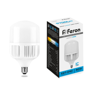 Изображение товара FERON лампа светодиодная LB-65 60W 230V E27-40 6400K