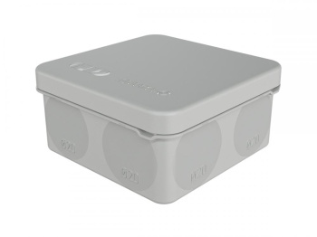 GREENEL Коробка распределительная двухкомпонентная о/п  безгалогенная (HF) атмосферостойкая 80х80х40 мм, IP67, цвет-серый (60 шт.) GREENEL PRO