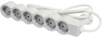 Legrand Удлинитель серии "Стандарт" 6 x 2К+З с кабелем 1,5 м., цвет: бело-серый