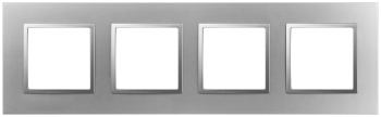 ЭРА Рамка для розеток и выключателей Elegance 14-5014-03 Classic, на 4 поста, алюминий